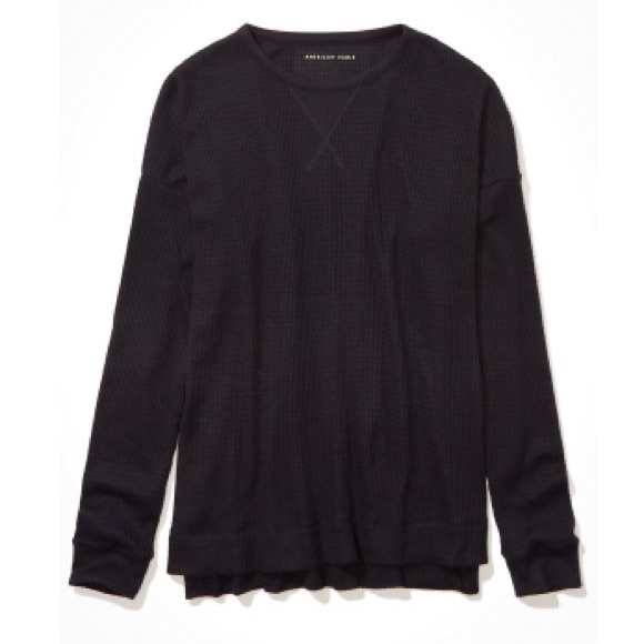 AE Oversized Long Sleeve Plush T-Shirts Small - Picture 3 of 4